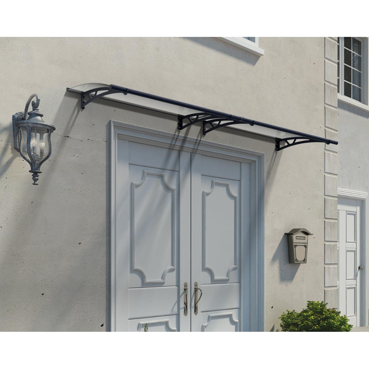 Altair Door Awning 5 x 3 ft. Grey Panel | Palram-Canopia-Delightful Yard