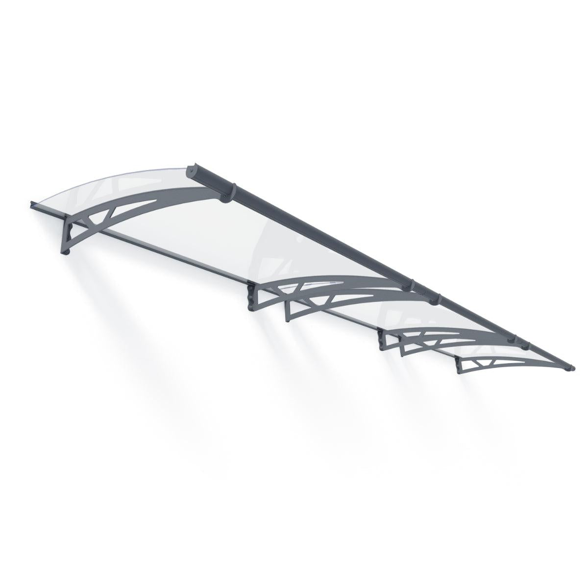 Altair Door Awning 5 x 3 ft. Grey Panel | Palram-Canopia-Delightful Yard