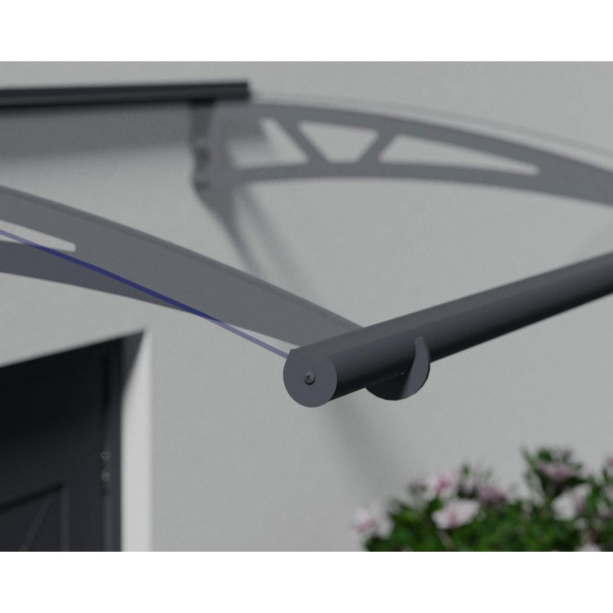 Altair Door Awning 5 x 3 ft. Grey Panel | Palram-Canopia-Delightful Yard