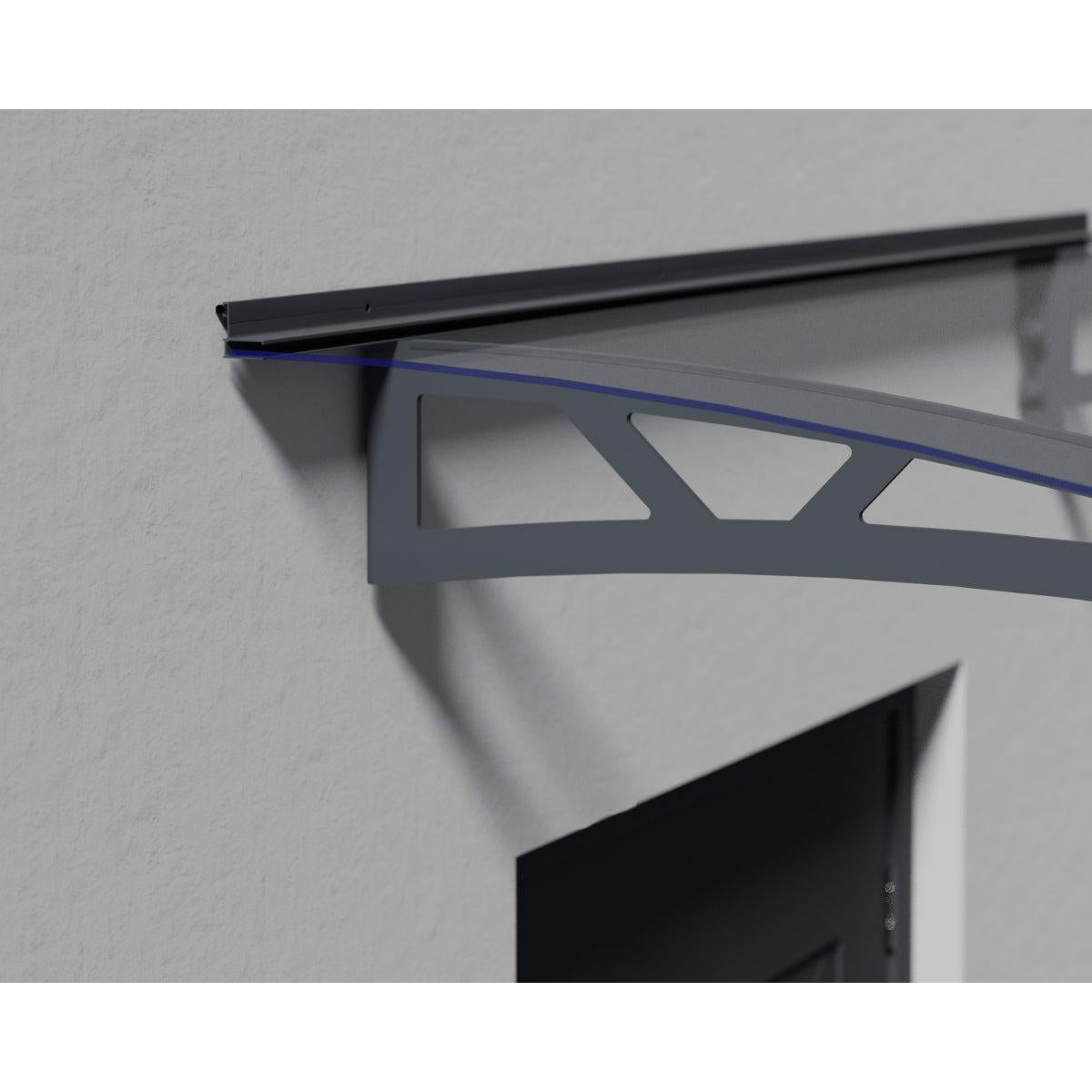 Altair Door Awning 5 x 3 ft. Grey Panel | Palram-Canopia-Delightful Yard