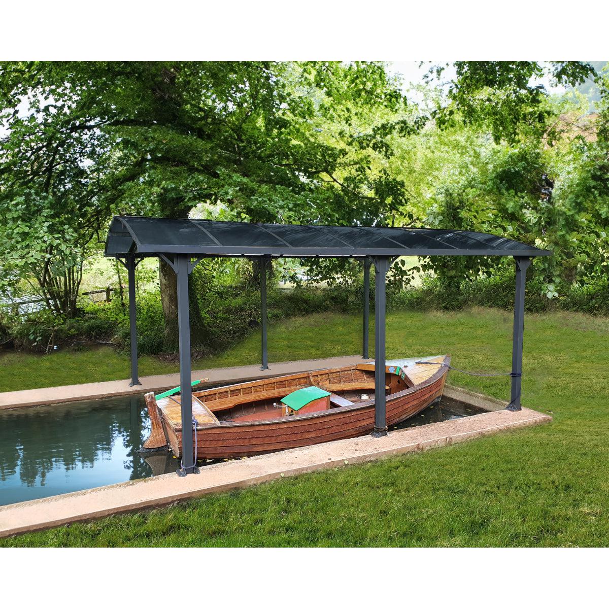 Arcadia Aluminum Carport 12 x 17 x 7 ft. | Palram-Canopia-Delightful Yard