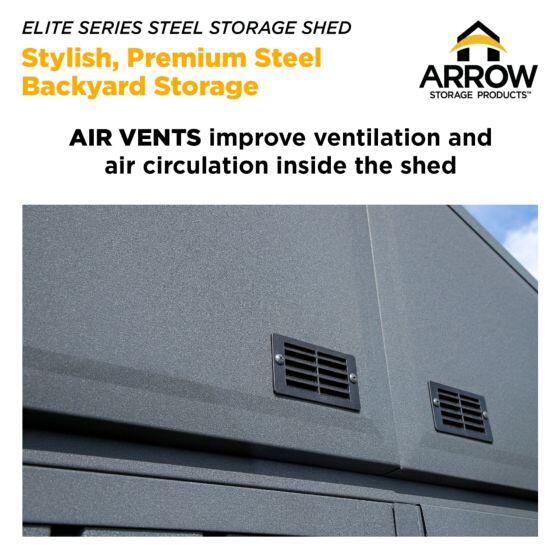 Arrow Elite Steel Storage Shed 10 x 8 ft. - Delightful Yard