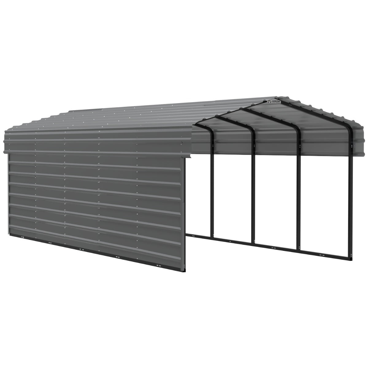 Arrow Steel Carport Canopy 10 x 24 x 7 ft.-Delightful Yard