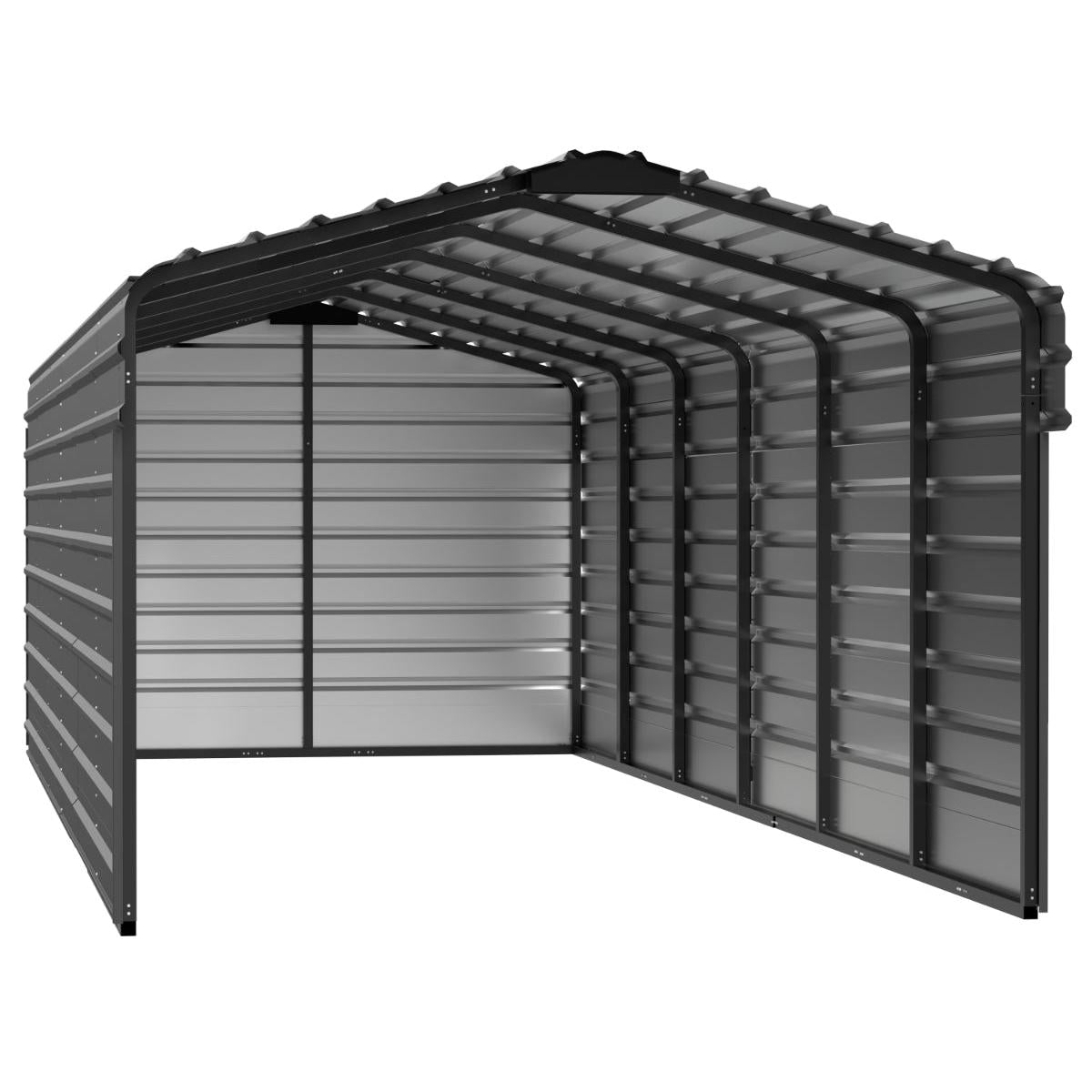 Arrow Steel Carport Canopy 10 x 29 x 9 ft.-Delightful Yard