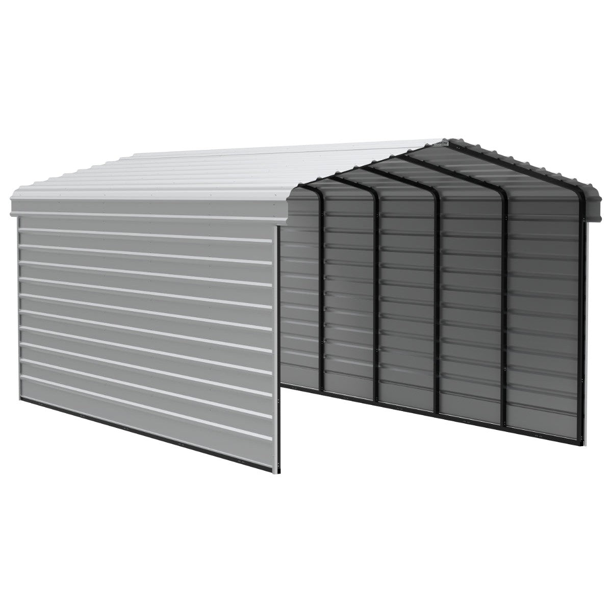Arrow Steel Carport Canopy 12 x 24 x 9 ft.-Delightful Yard