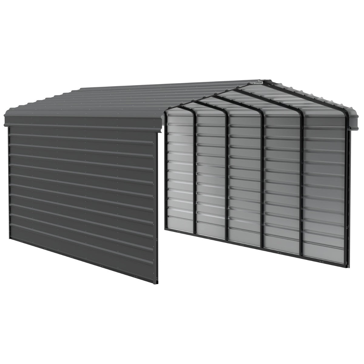 Arrow Steel Carport Canopy 12 x 24 x 9 ft.-Delightful Yard