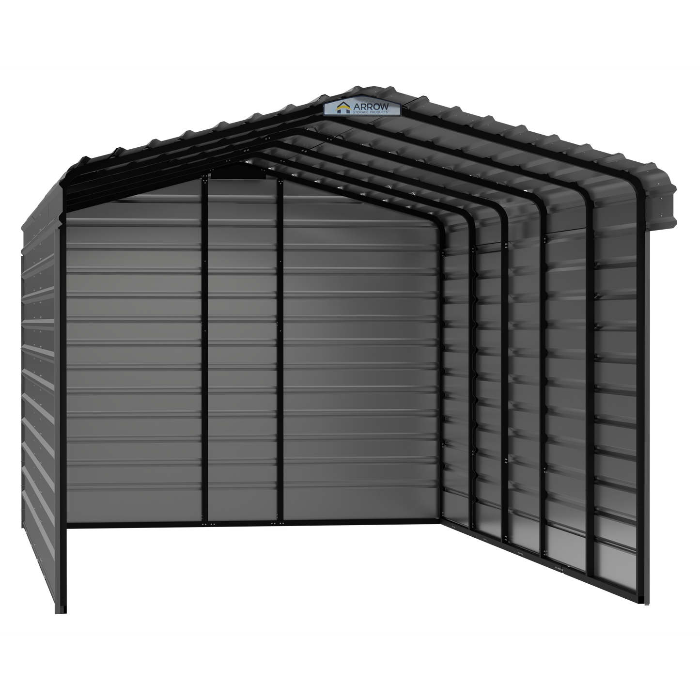 Arrow Steel Carport Canopy 12 x 24 x 9 ft.-Delightful Yard