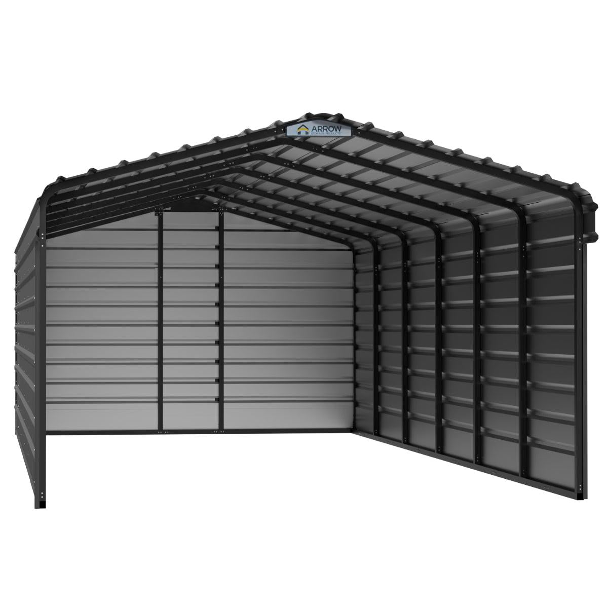 Arrow Steel Carport Canopy 12 x 29 x 7 ft.-Delightful Yard