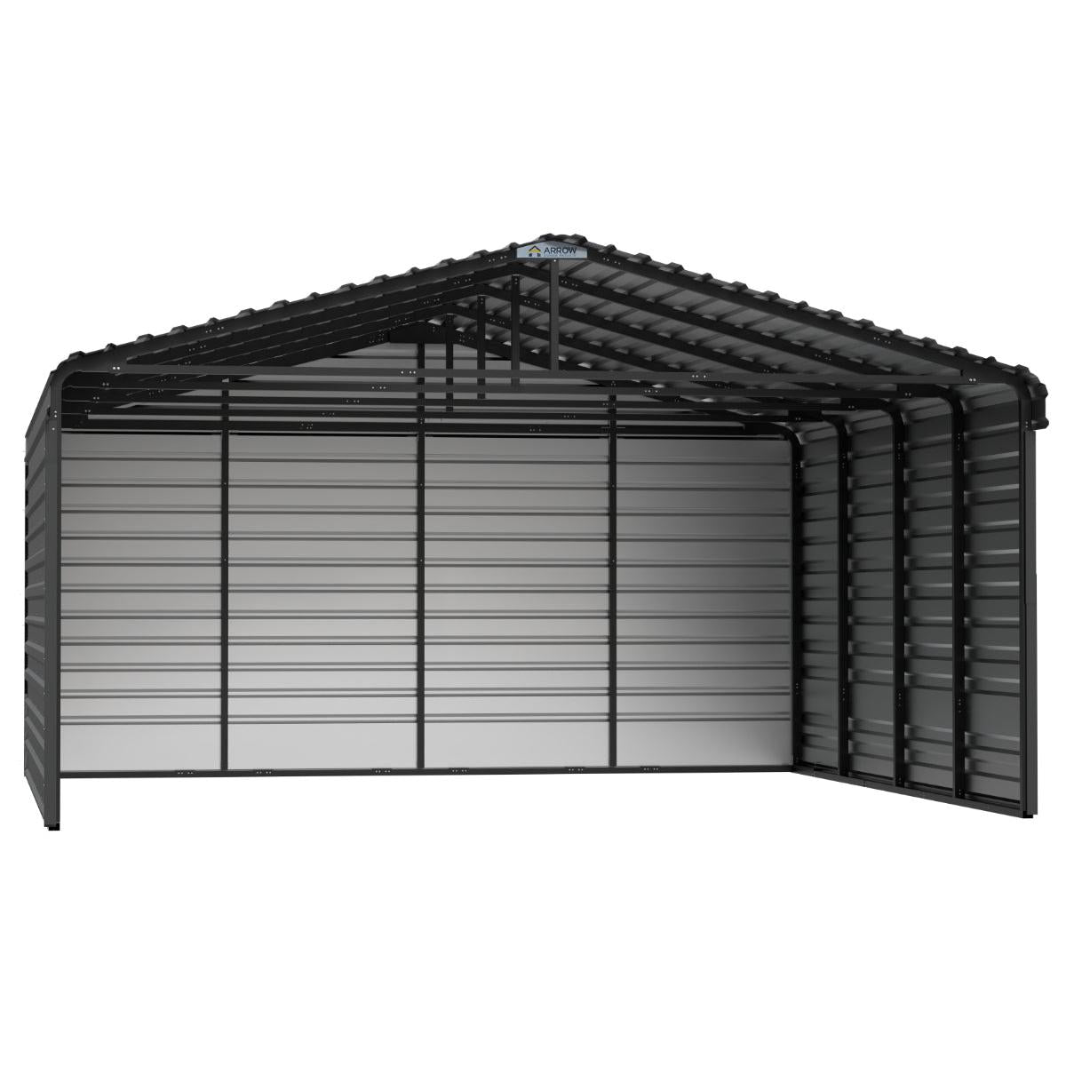 Arrow Steel Carport Canopy 20 x 20 x 9 ft.-Delightful Yard