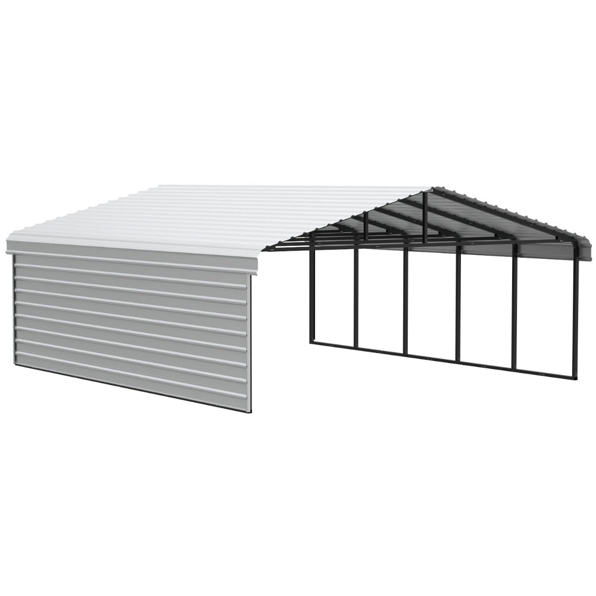 Arrow Steel Carport Canopy 20 x 24 x 7 ft.-Delightful Yard