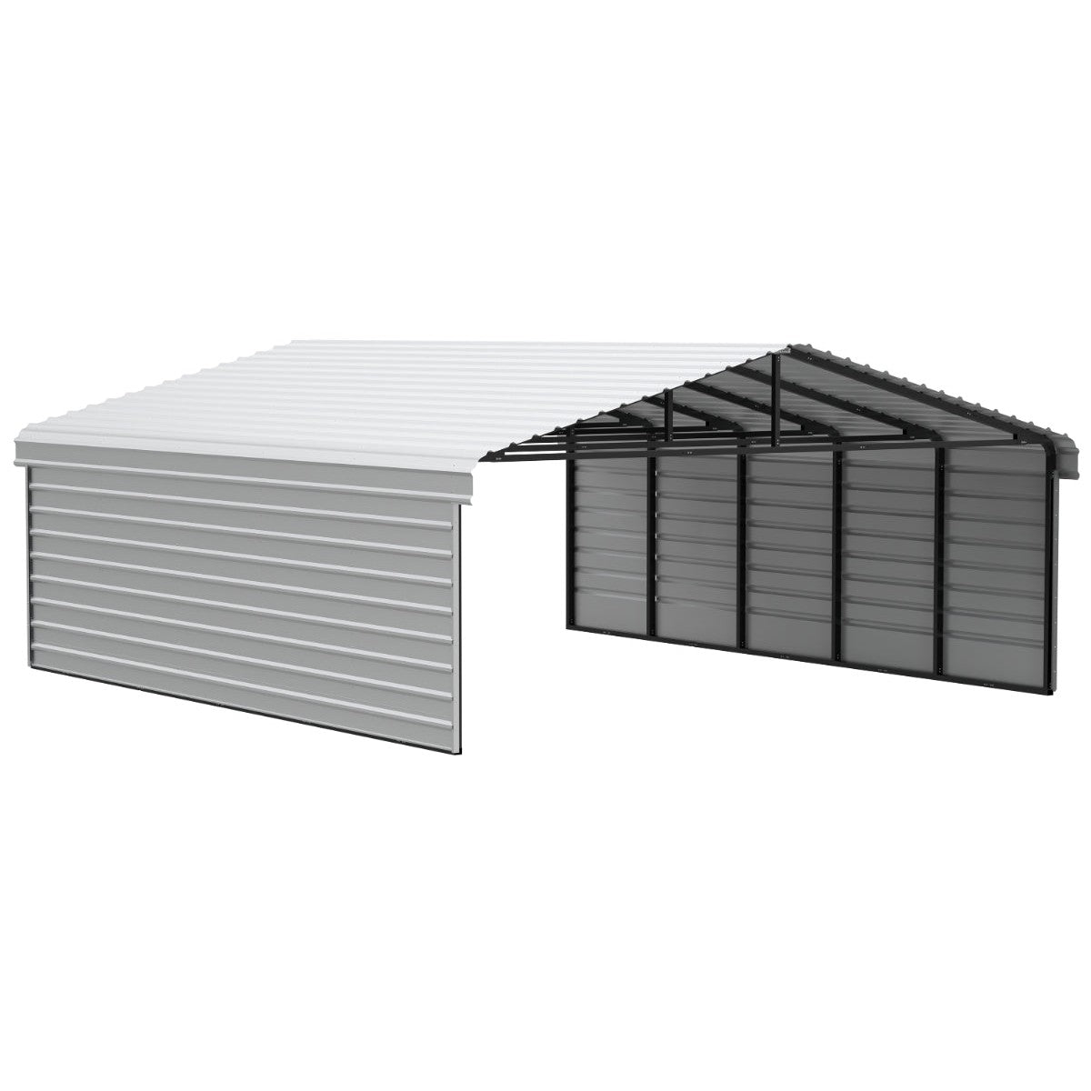 Arrow Steel Carport Canopy 20 x 24 x 7 ft.-Delightful Yard