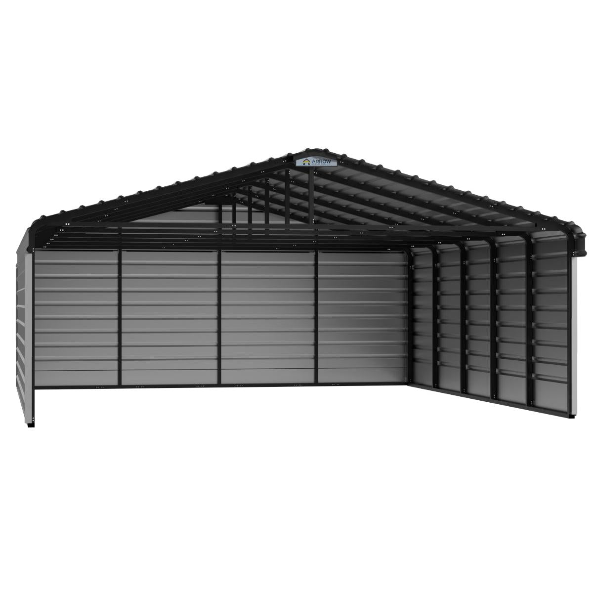 Arrow Steel Carport Canopy 20 x 24 x 7 ft.-Delightful Yard