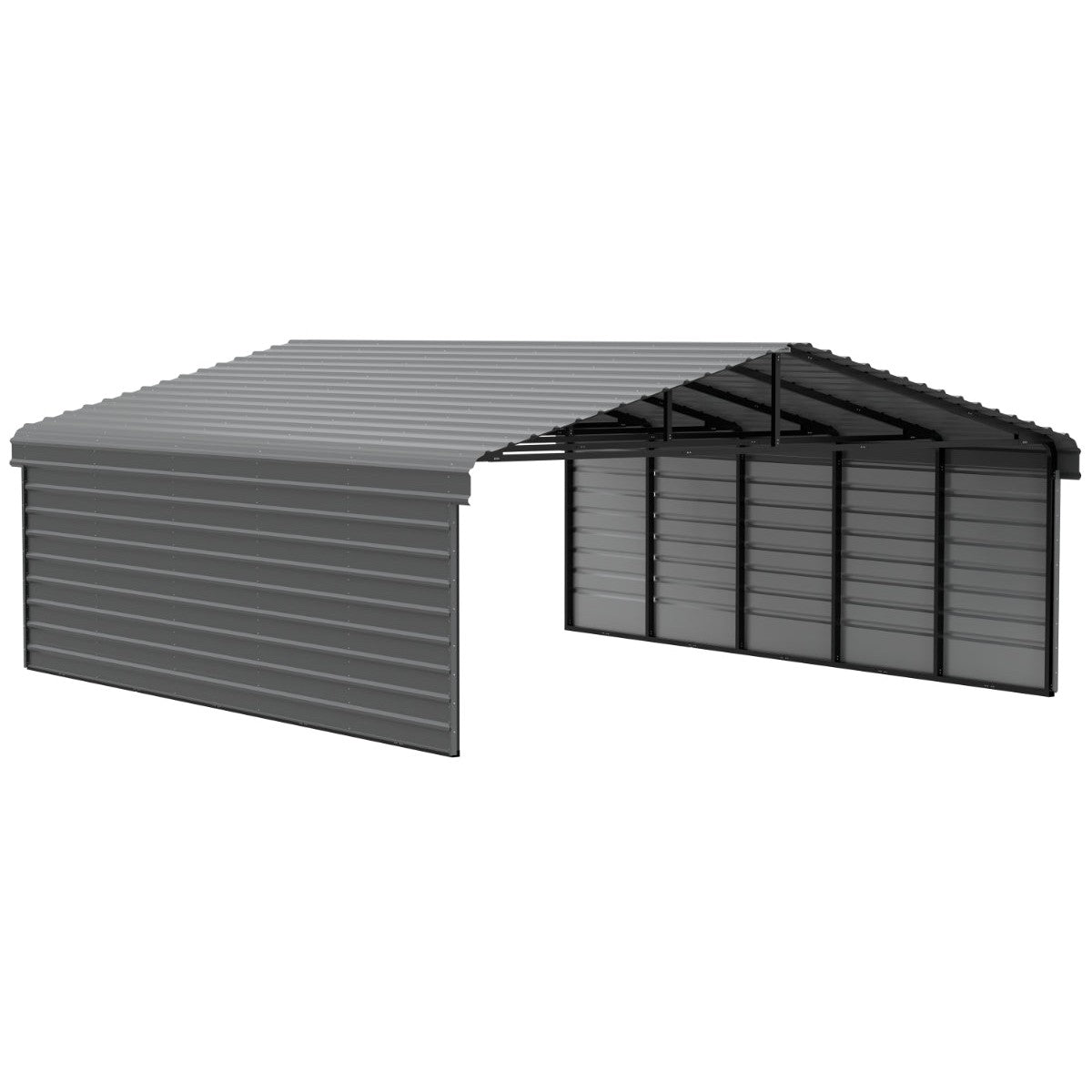 Arrow Steel Carport Canopy 20 x 24 x 7 ft.-Delightful Yard