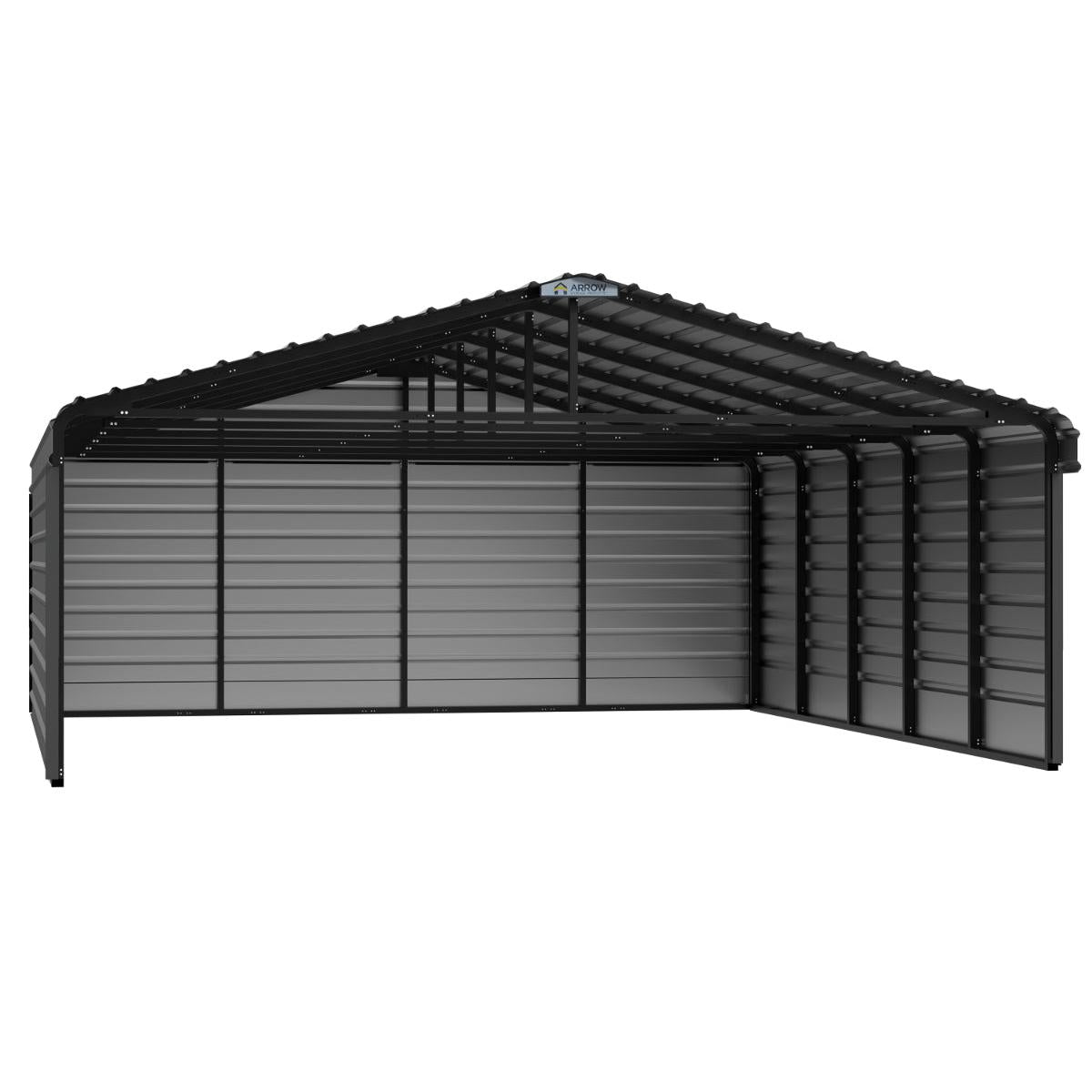 Arrow Steel Carport Canopy 20 x 24 x 7 ft.-Delightful Yard