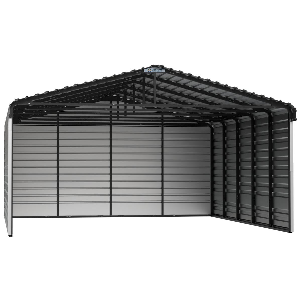 Arrow Steel Carport Canopy 20 x 24 x 9 ft.-Delightful Yard