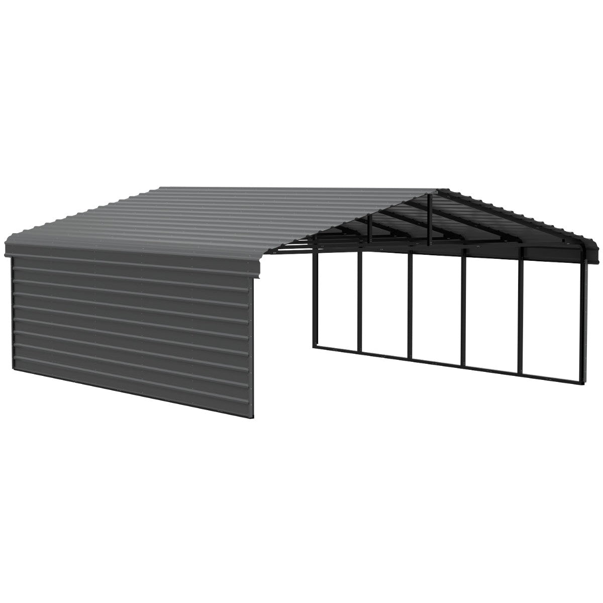 Arrow Steel Carport Canopy 20 x 24 x 9 ft.-Delightful Yard