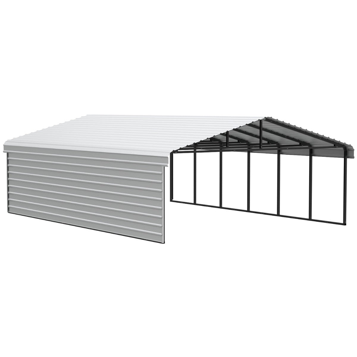 Arrow Steel Carport Canopy 20 x 29 x 7 ft.-Delightful Yard