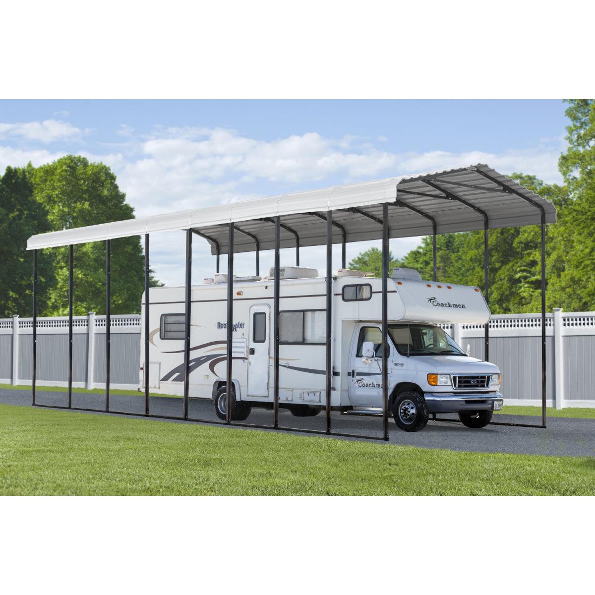 Arrow Steel RV Carport Canopy 14 x 38 x 14 ft.-Delightful Yard