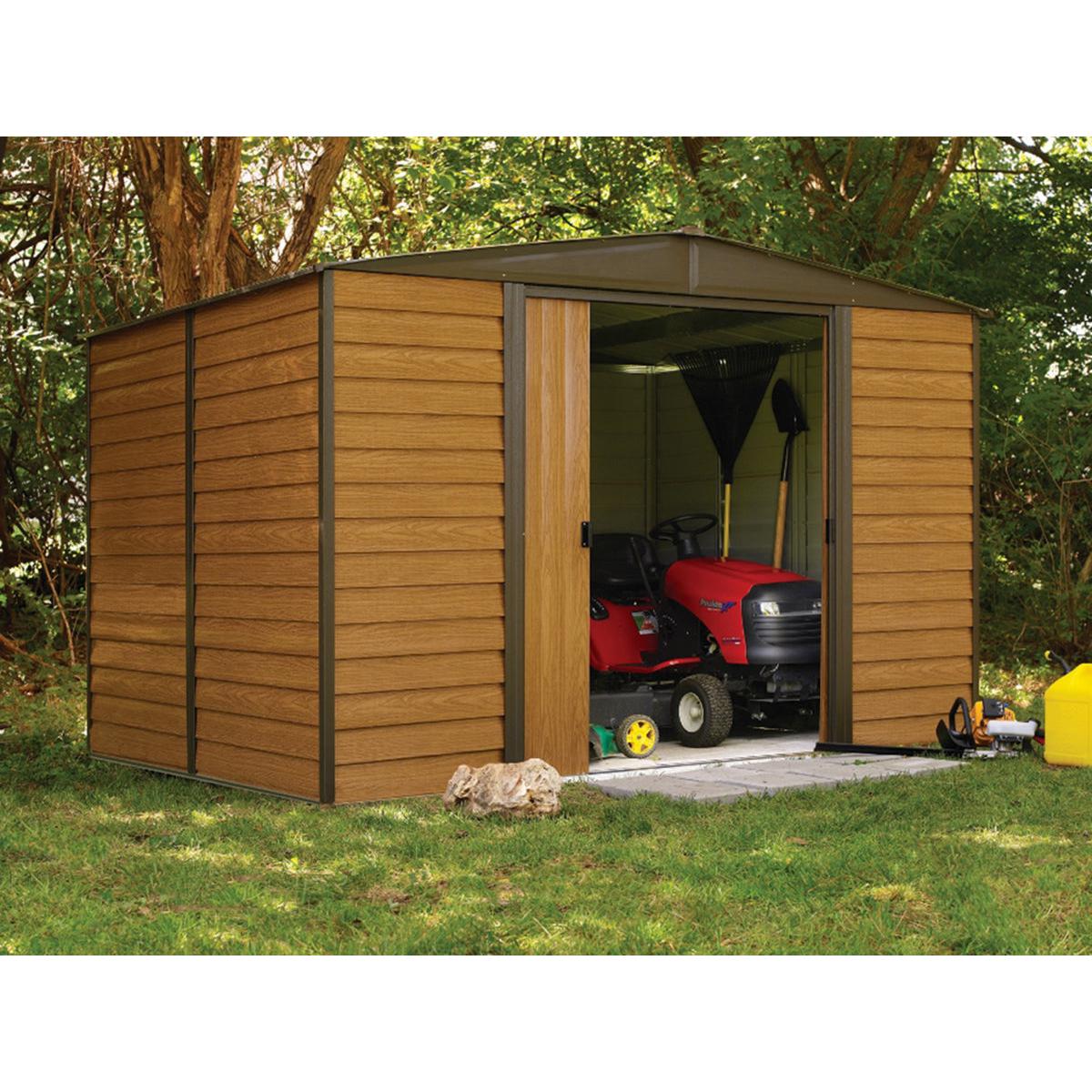 Arrow Woodridge Steel Storage Shed 10 x 8 ft.-Delightful Yard