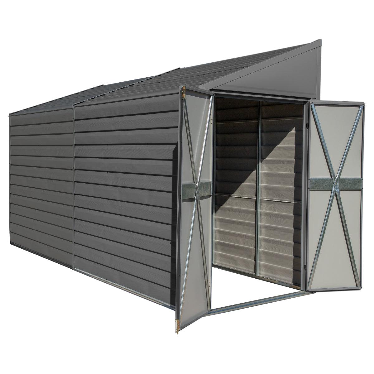 Arrow Yardsaver Steel Storage Shed 4 x 10 ft.-Delightful Yard
