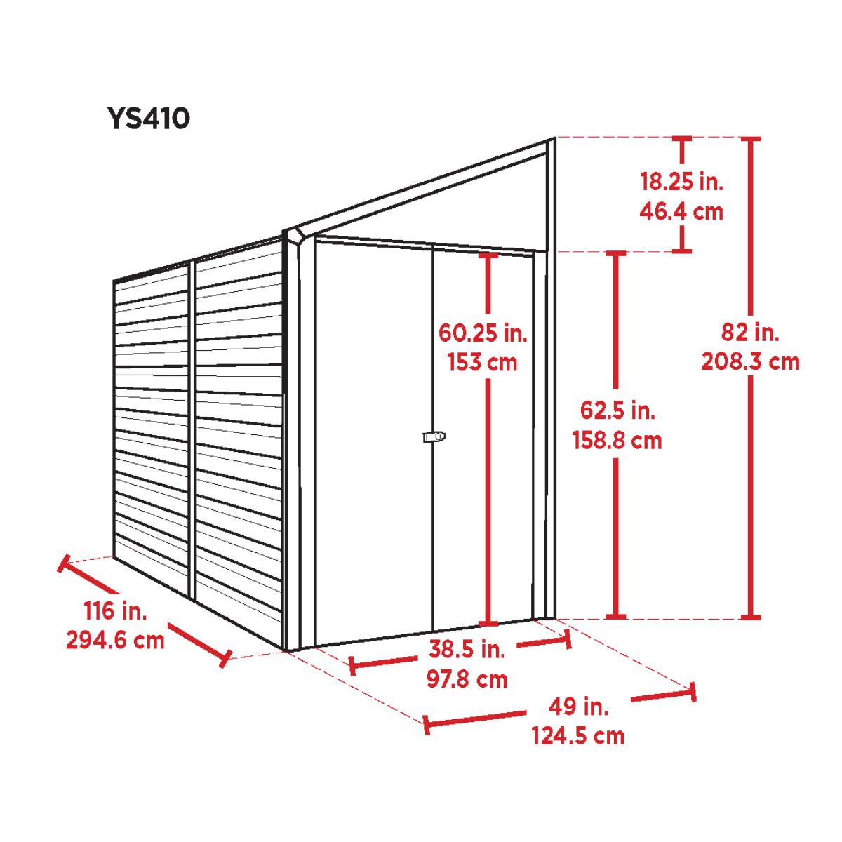Arrow Yardsaver Steel Storage Shed 4 x 10 ft.-Delightful Yard
