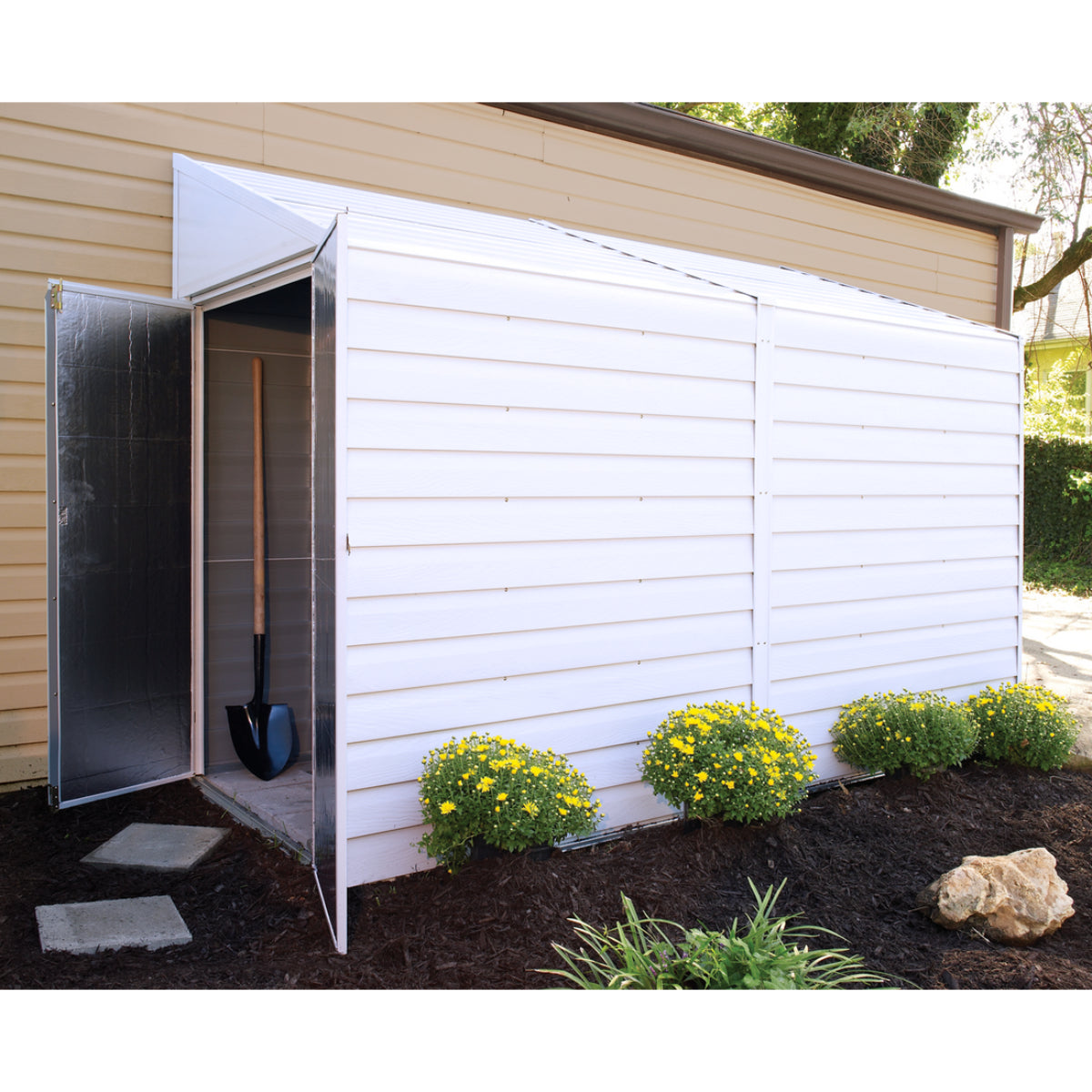Arrow Yardsaver Steel Storage Shed 4 x 10 ft.-Delightful Yard