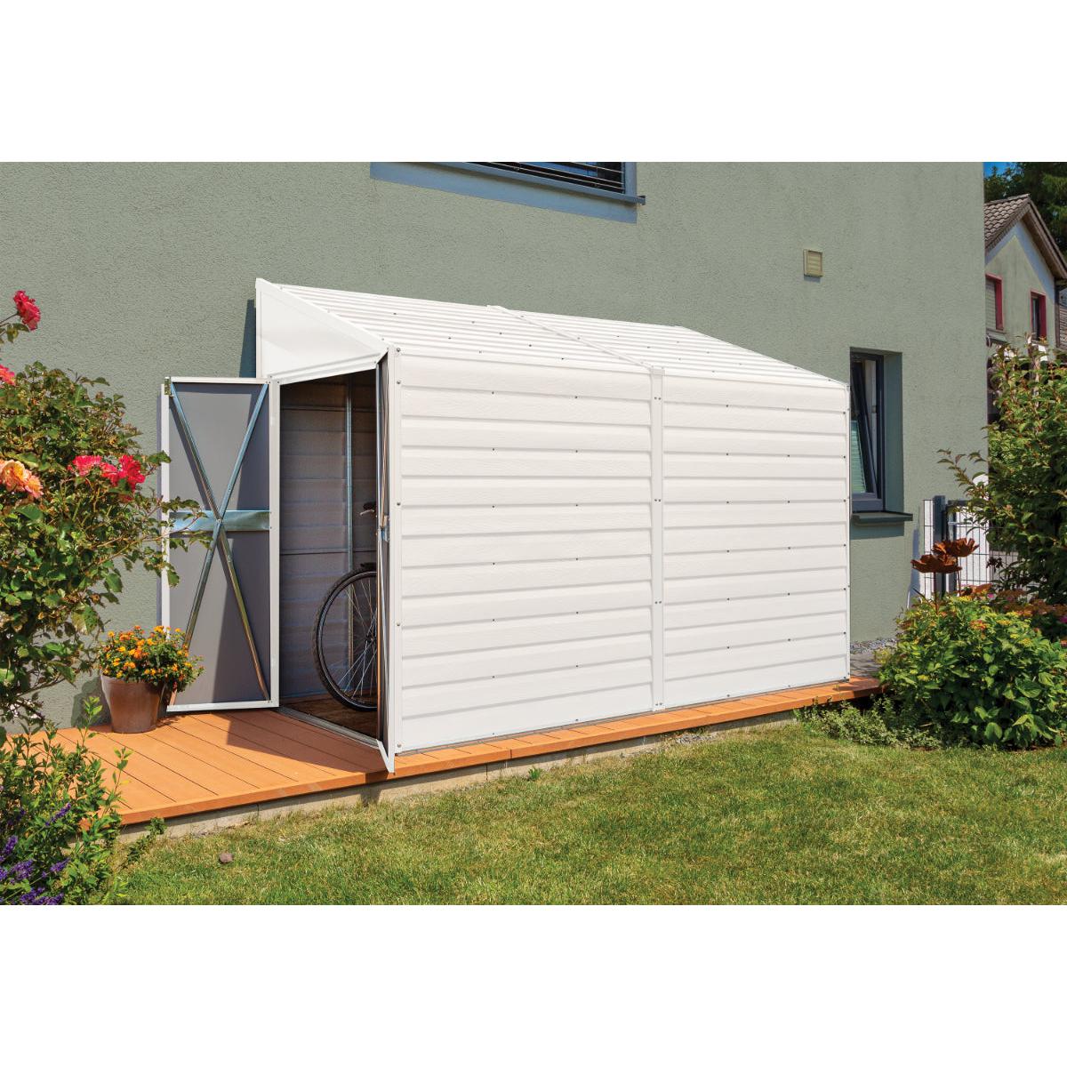 Arrow Yardsaver Steel Storage Shed 4 x 10 ft.-Delightful Yard