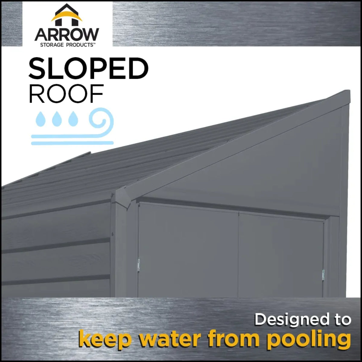 Arrow Yardsaver Steel Storage Shed 4 x 10 ft.-Delightful Yard