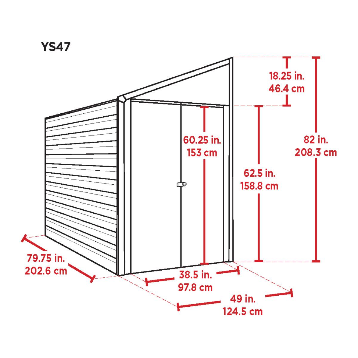 Arrow Yardsaver Steel Storage Shed 4 x 7 ft.-Delightful Yard