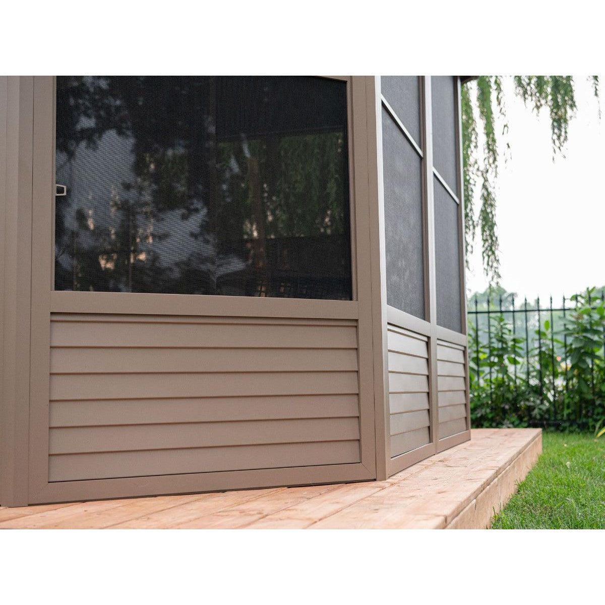 Florence Aluminum Solarium Metal Roof 12 x 12 ft. | Gazebo PenGuin-Delightful Yard