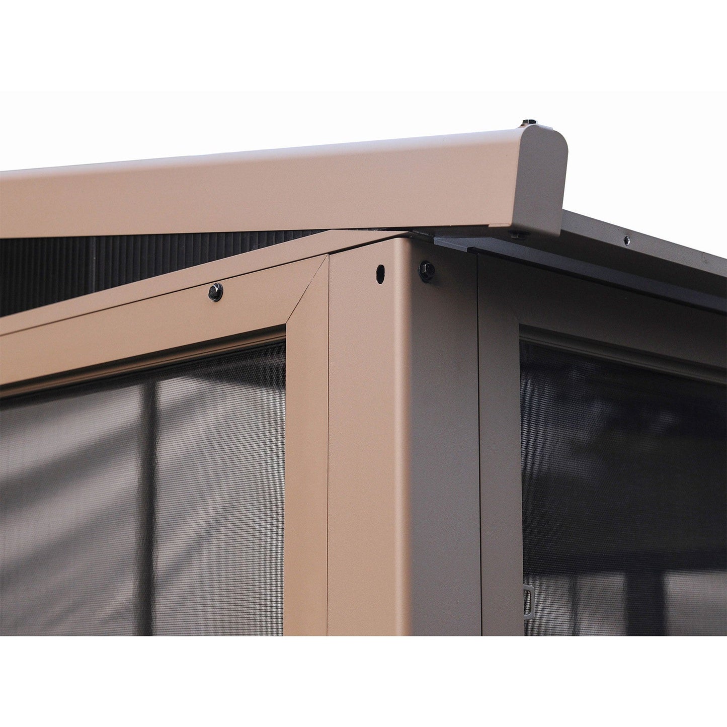 Florence Aluminum Wall Mounted Sunroom Metal Roof 10 x 12 ft. | Gazebo PenGuin-Delightful Yard