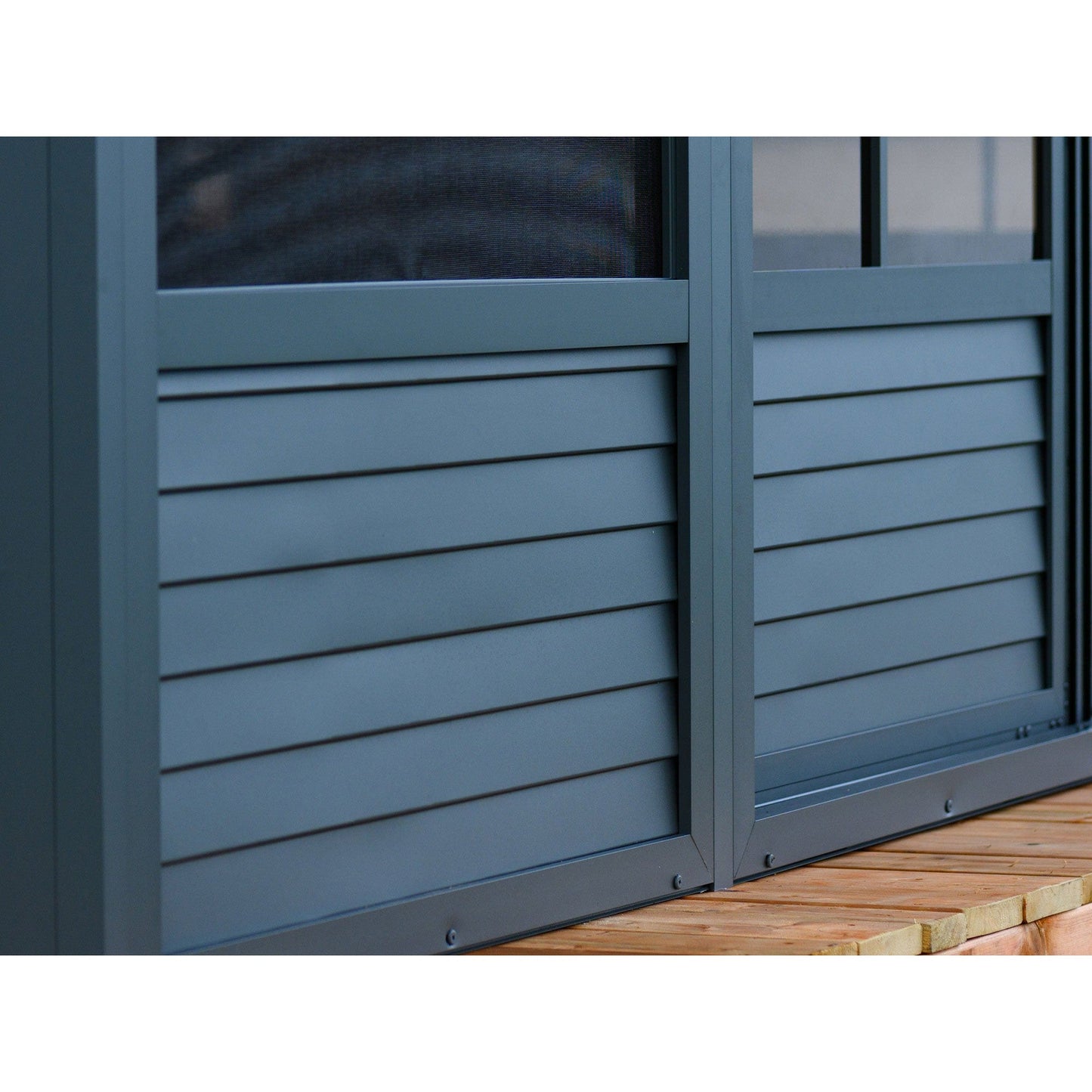 Florence Aluminum Wall Mounted Sunroom PC Roof 8 x 12 ft. | Gazebo PenGuin-Delightful Yard