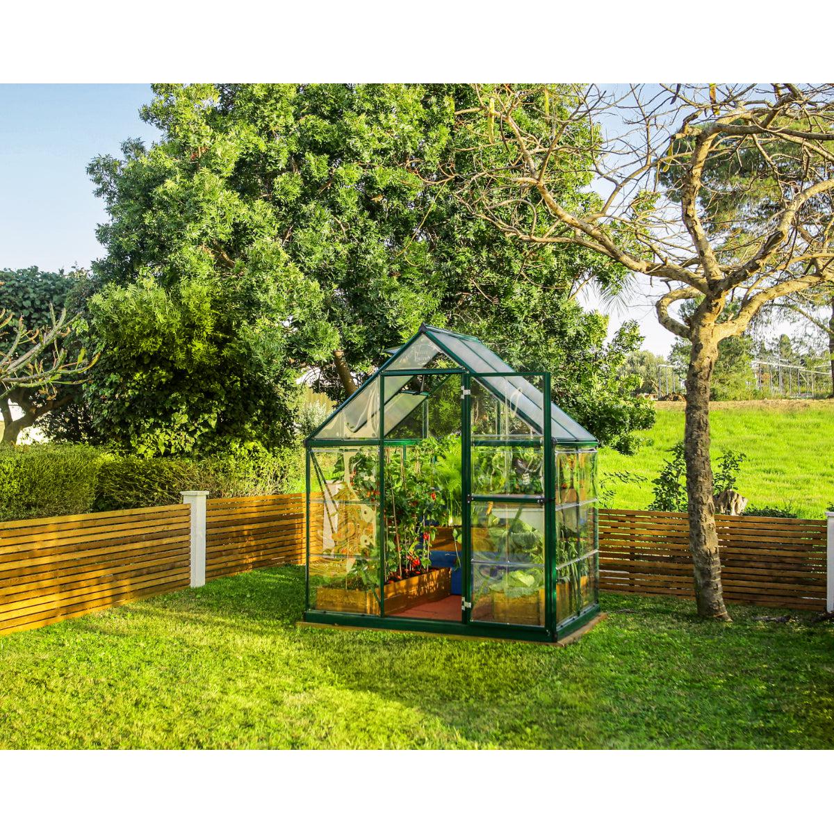 Hybrid Polycarbonate Greenhouse 6 x 4 ft. Green Frame | Palram-Canopia-Delightful Yard