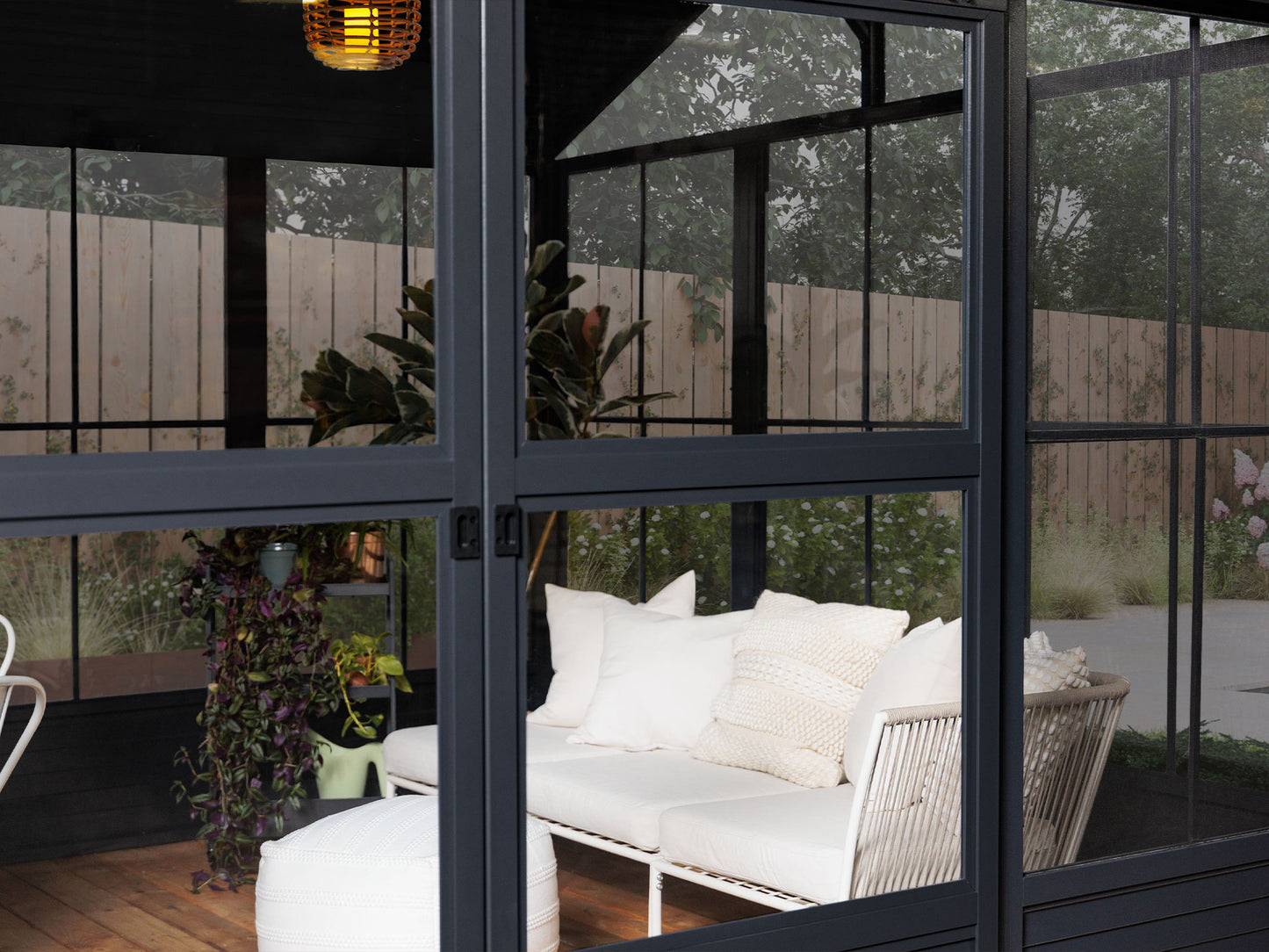 Myrdal Aluminum Solarium Metal Roof 11 x 14 ft. Black| Gazebo PenGuin-Delightful Yard