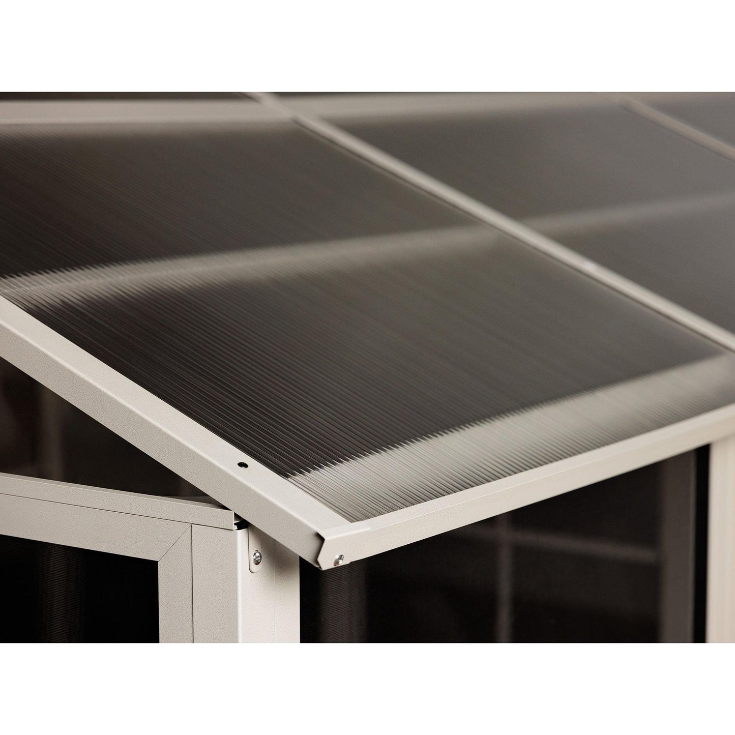Myrdal Aluminum Solarium Polycarbonate Roof 11 x 14 ft. | Gazebo PenGuin-Delightful Yard