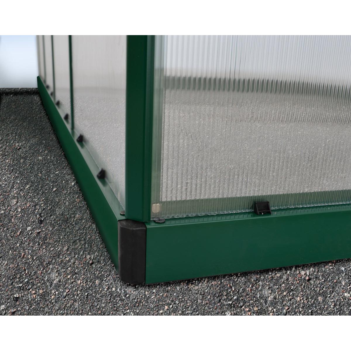 Mythos Polycarbonate Greenhouse 6 x 8 ft. Green Frame | Palram-Canopia-Delightful Yard