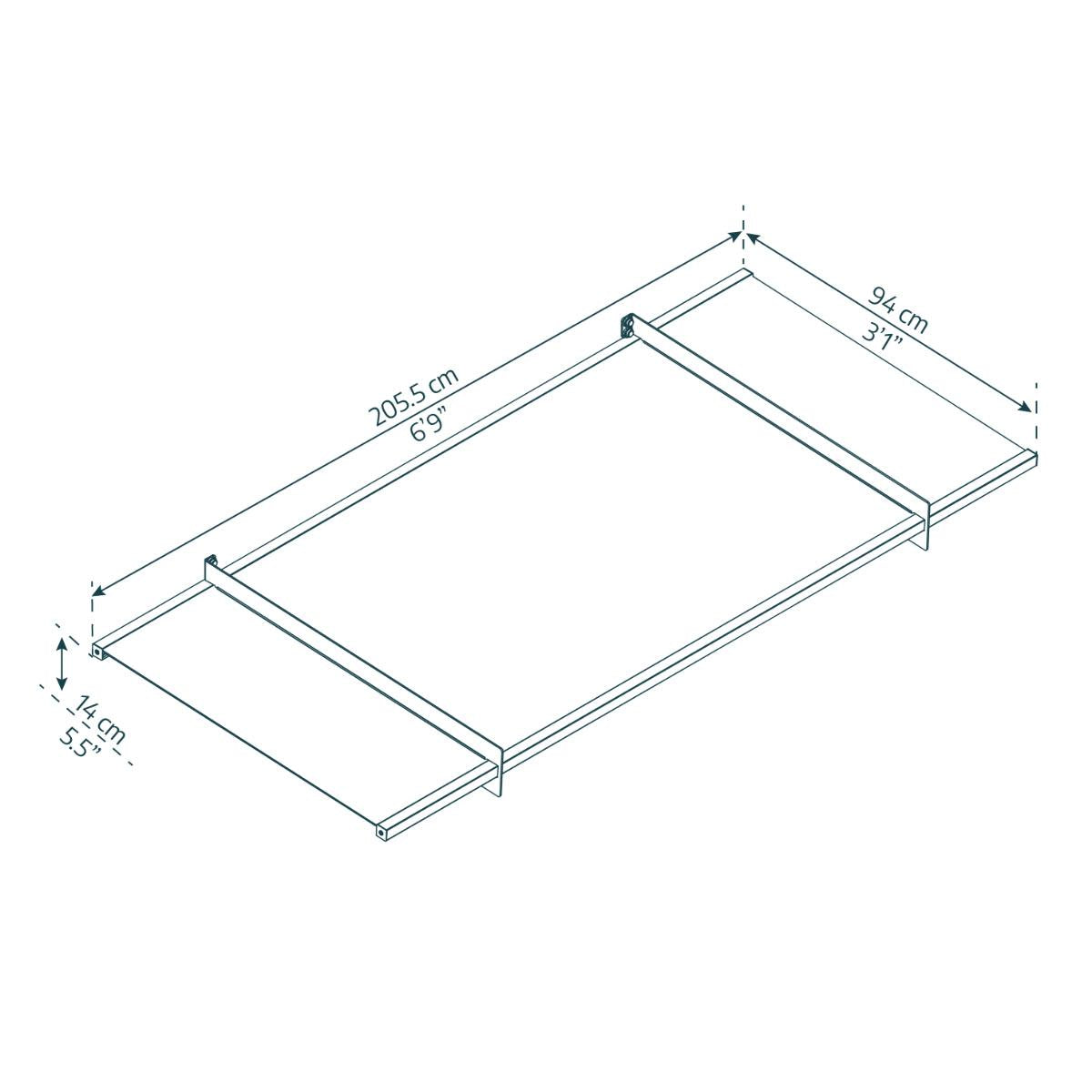 Nancy Door Awning 7 x 3 ft Clear Panel | Palram-Canopia-Delightful Yard