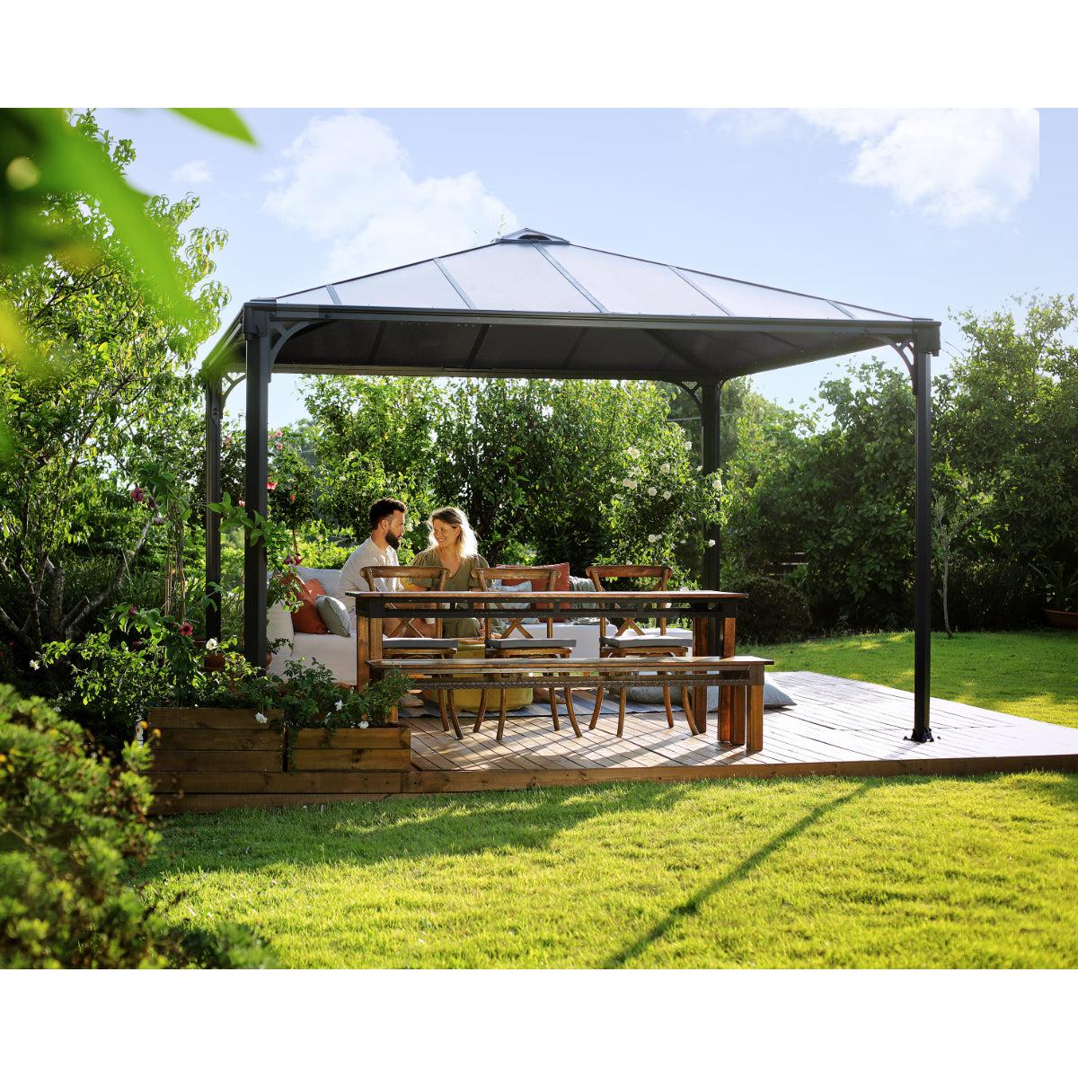 Palermo Aluminum Gazebo 12 x 12 ft. | Palram-Canopia-Delightful Yard