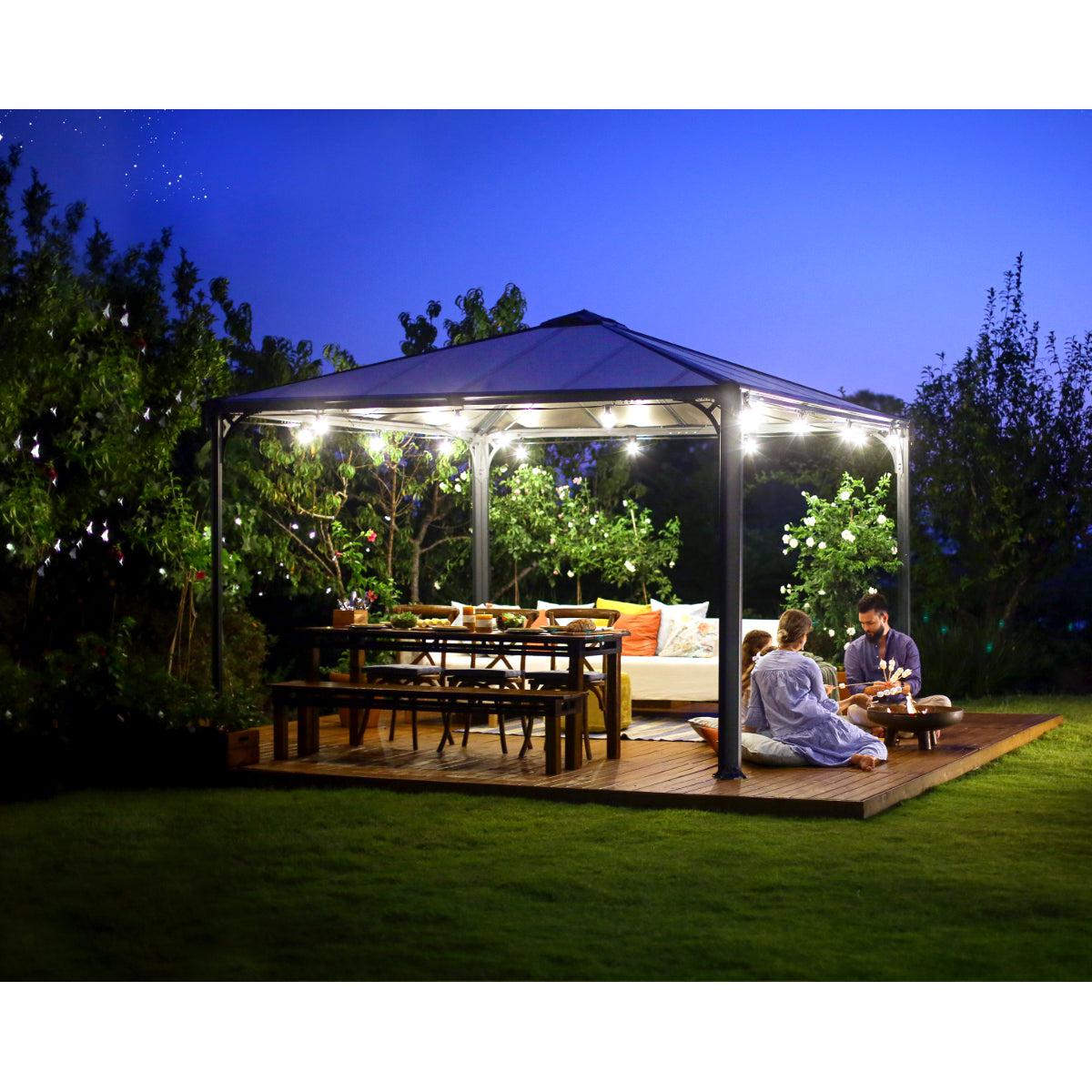 Palermo Aluminum Gazebo 12 x 12 ft. | Palram-Canopia-Delightful Yard