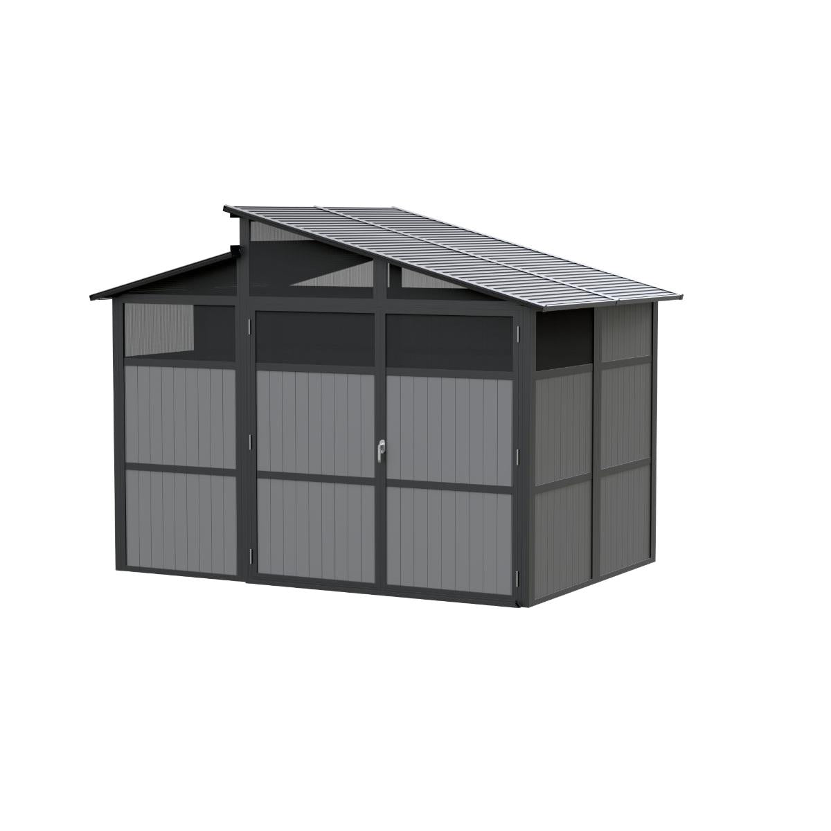 Rainier Aluminum Frame Storage Shed 8 x 11 ft | Sojag-Delightful Yard