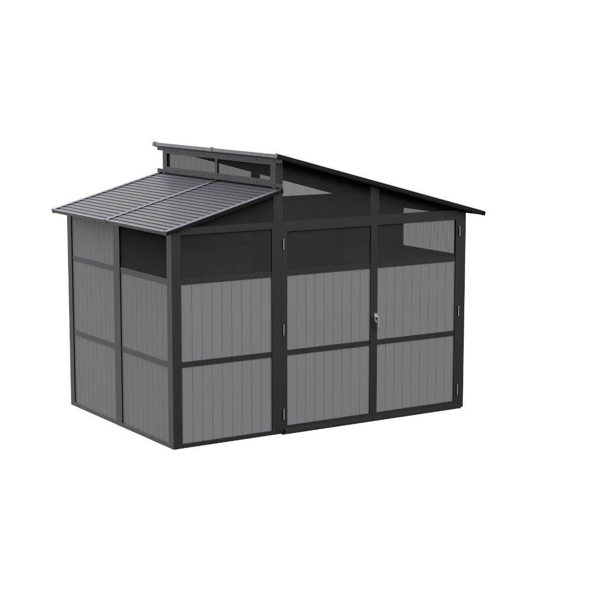 Rainier Aluminum Frame Storage Shed 8 x 11 ft | Sojag-Delightful Yard
