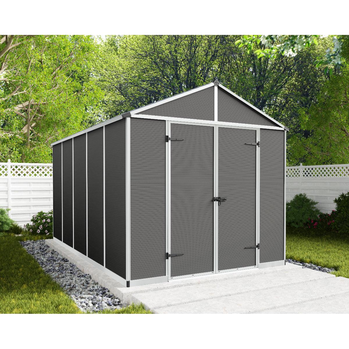 Rubicon Heavy Duty Skylight Shed 8 x 12 ft. | Palram-Canopia-Delightful Yard