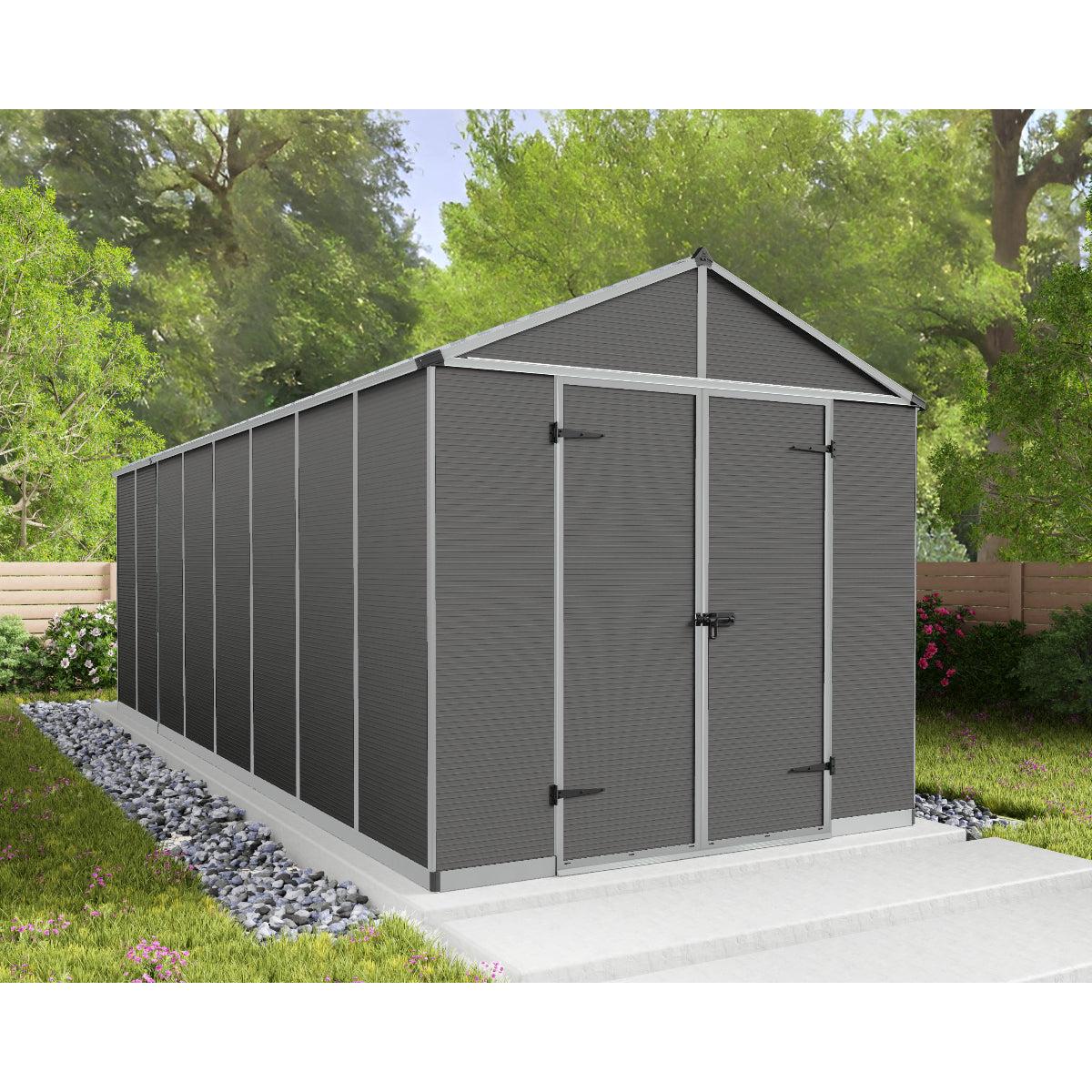 Rubicon Heavy Duty Skylight Shed 8 x 20 ft. | Palram-Canopia-Delightful Yard