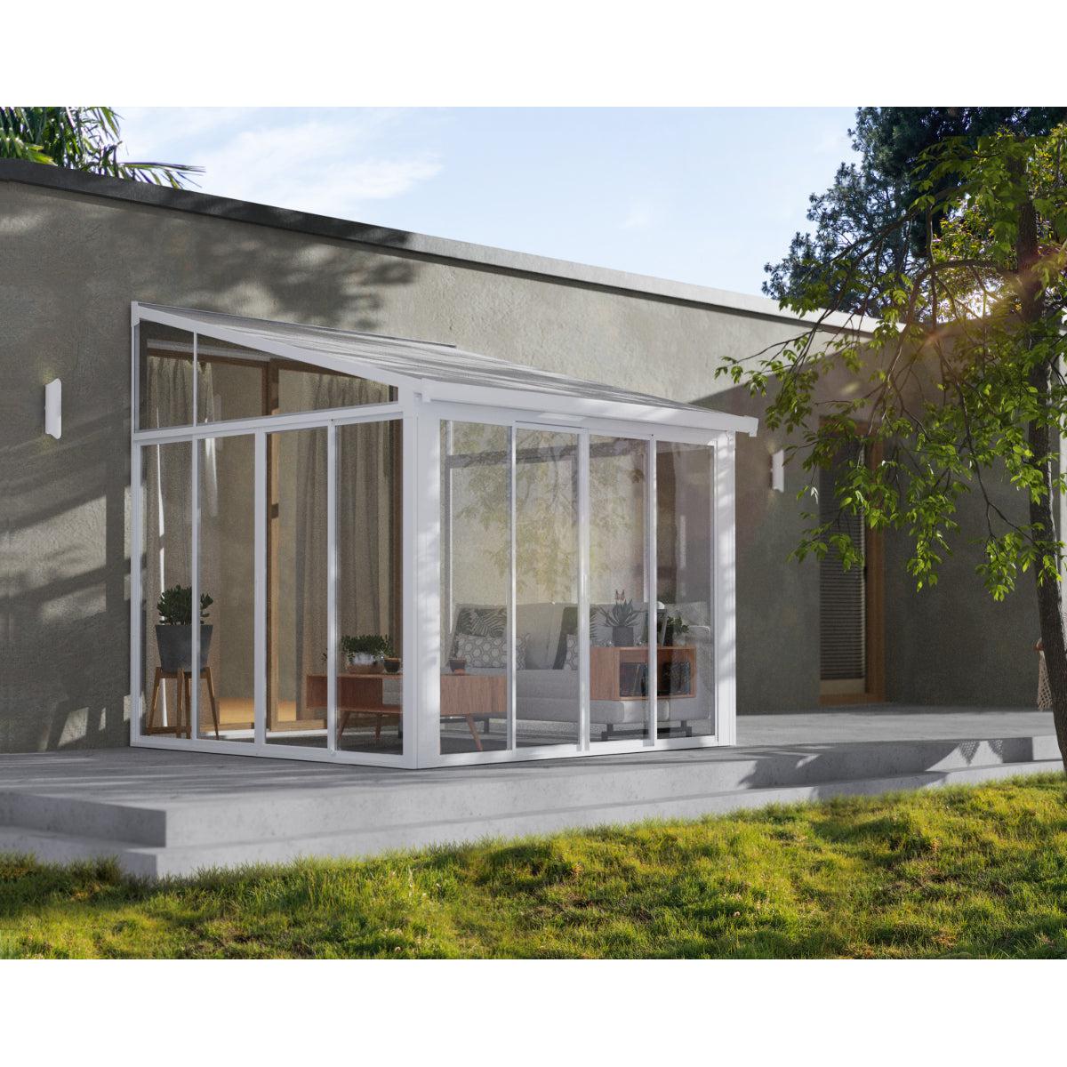 San Remo Wall Mounted Sunroom 10 x 10 ft. | Palram-Canopia-Delightful Yard