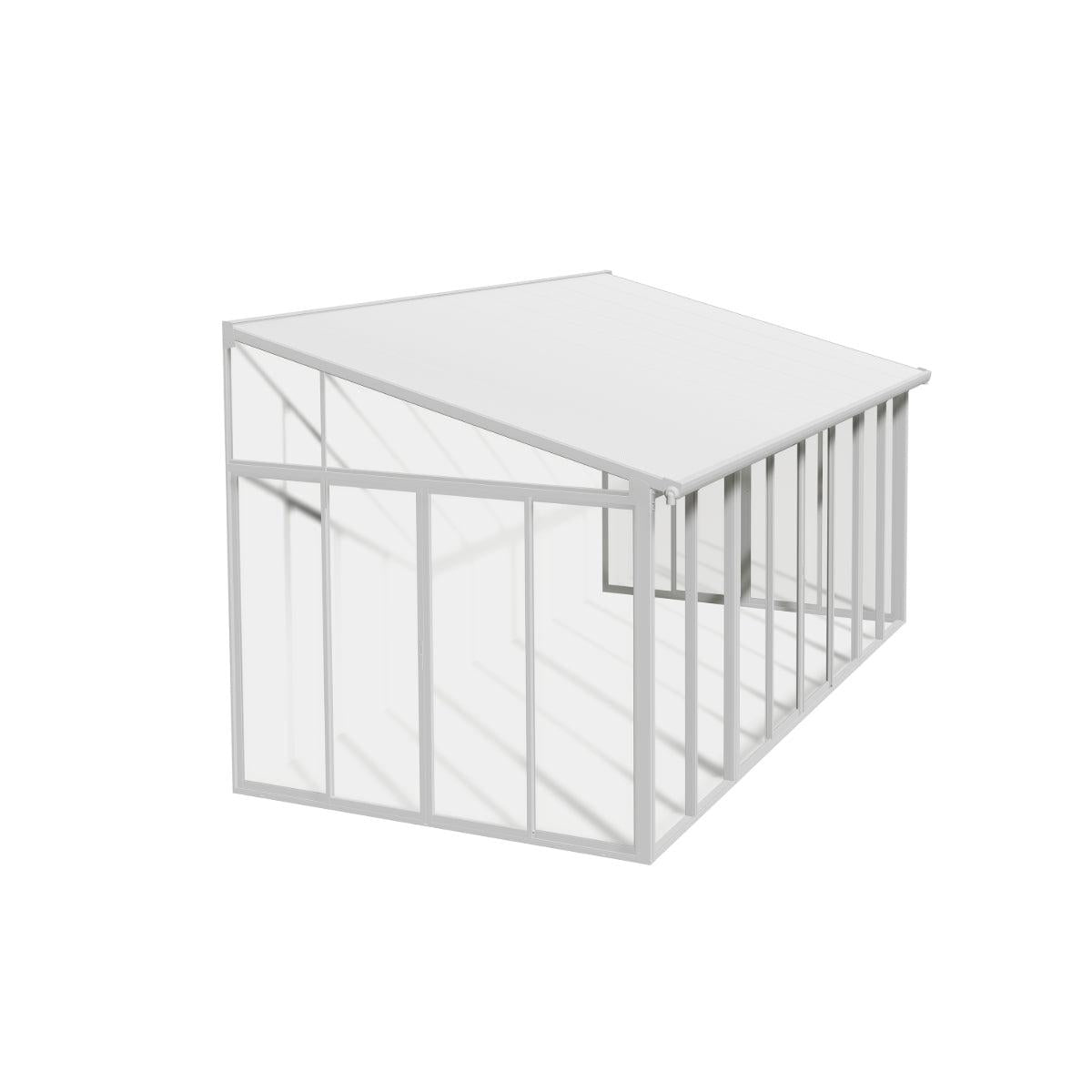 San Remo Wall Mounted Sunroom 10 x 18 ft. | Palram-Canopia-Delightful Yard