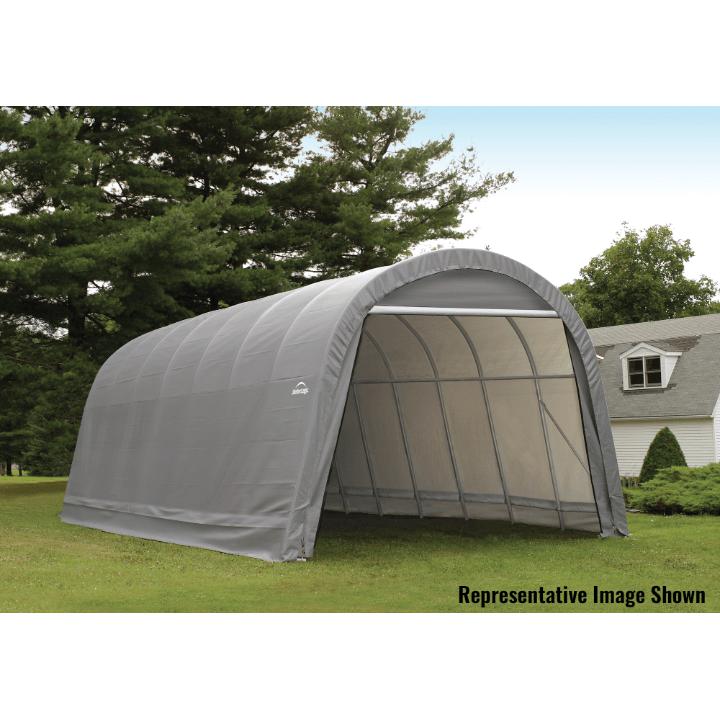 ShelterCoat 15 x 24 x 12 ft. Wind and Snow Rated Garage Round Top - Delightful Yard