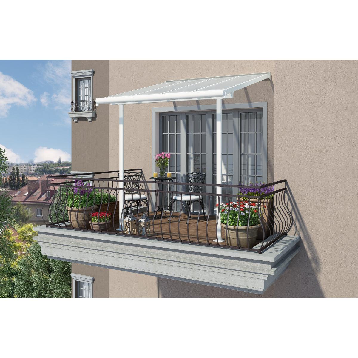 Sierra Aluminum Patio Covers 7.5 x 7.5 ft. Clear Panels | Palram-Canopia-Delightful Yard