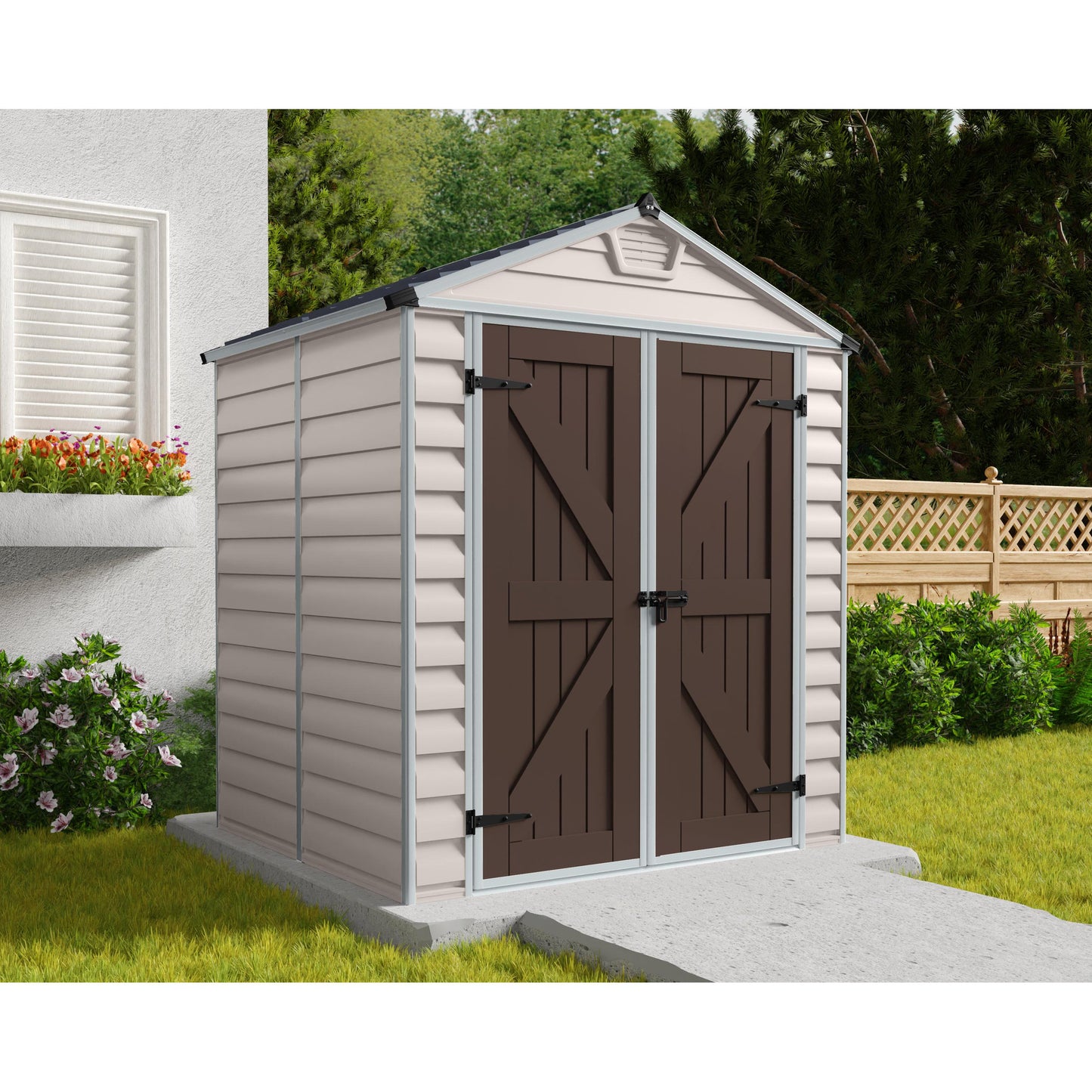 Skylight Shed 6 x 5 ft. Beige | Palram-Canopia-Delightful Yard