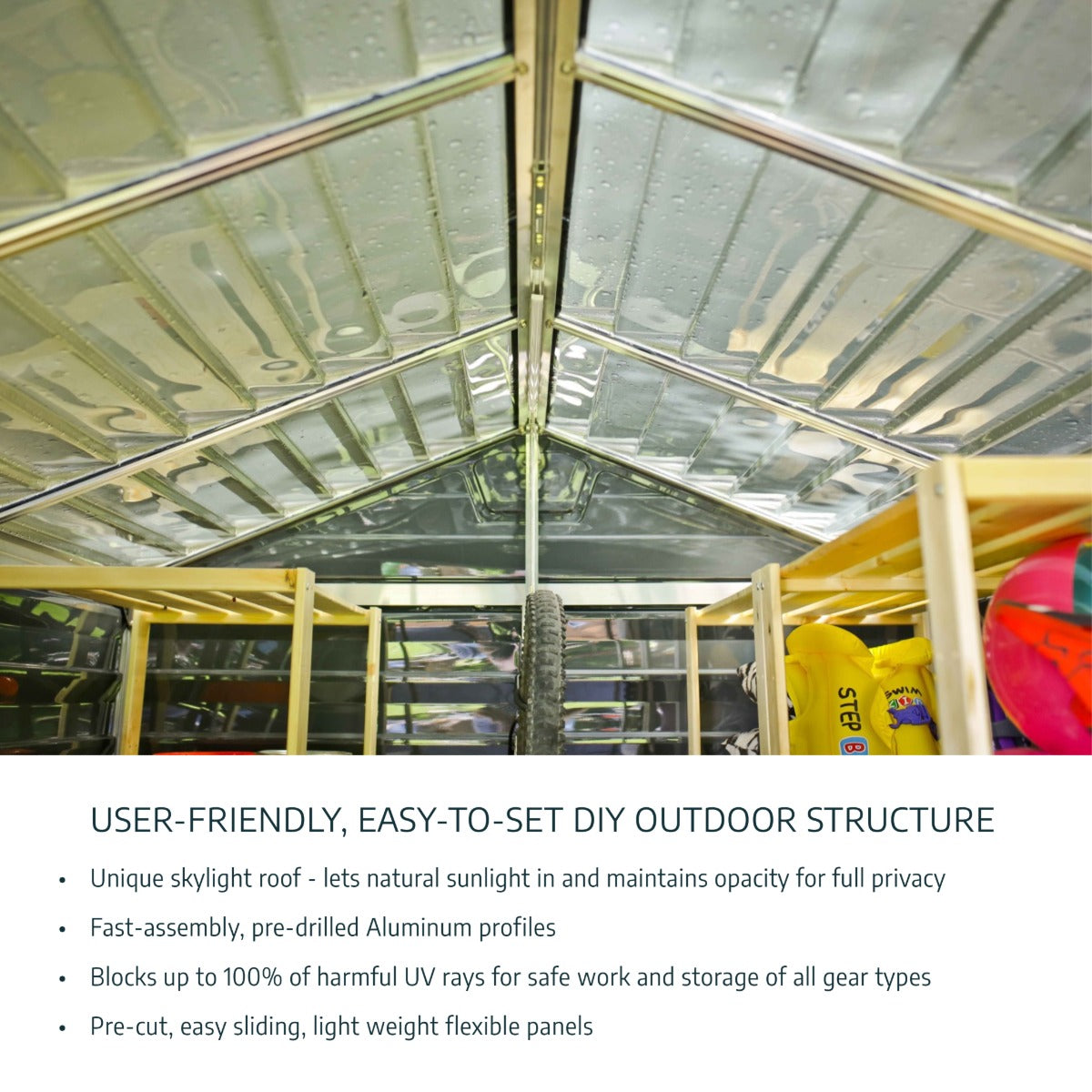 Skylight Shed 4 x 6 ft. Beige | Palram-Canopia-Delightful Yard