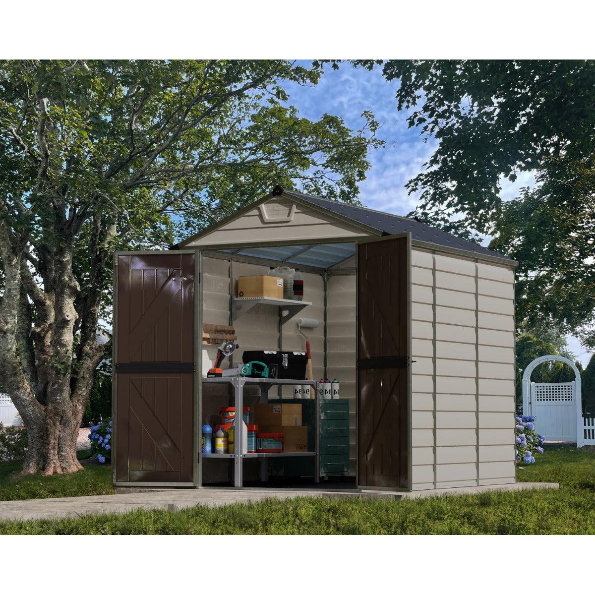 Skylight Shed 6 x 8 ft. Beige | Palram-Canopia-Delightful Yard